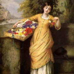 Selling muticolored flowers